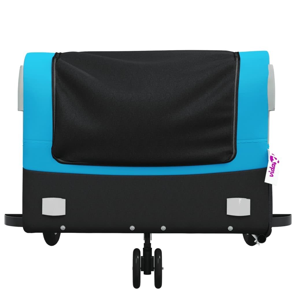Generico Rimorchio da Bici Nero e Blu 45 kg in Ferro,Articoli Sportivi,Ricreazione all'aperto,Ciclismo,Accessori per Biciclette,Rimorchi per bicicletta-94065