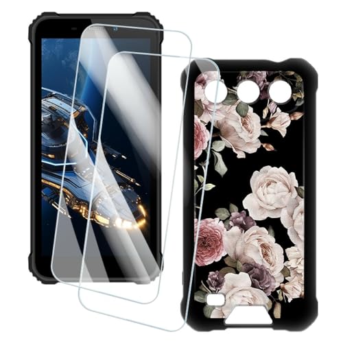 OAGELIM 2�Z�b�g �X�N���[���v���e�N�^�[ + �P�[�X Oukitel G3 (6 �C���`) �Ƃ̌݊������� �A�[�e�B�X�e�B�b�N�J�X�^���v�����g�J�o�[�Ƌ����K���X�t�B���� �X�N���b�`�h�~ (��)
