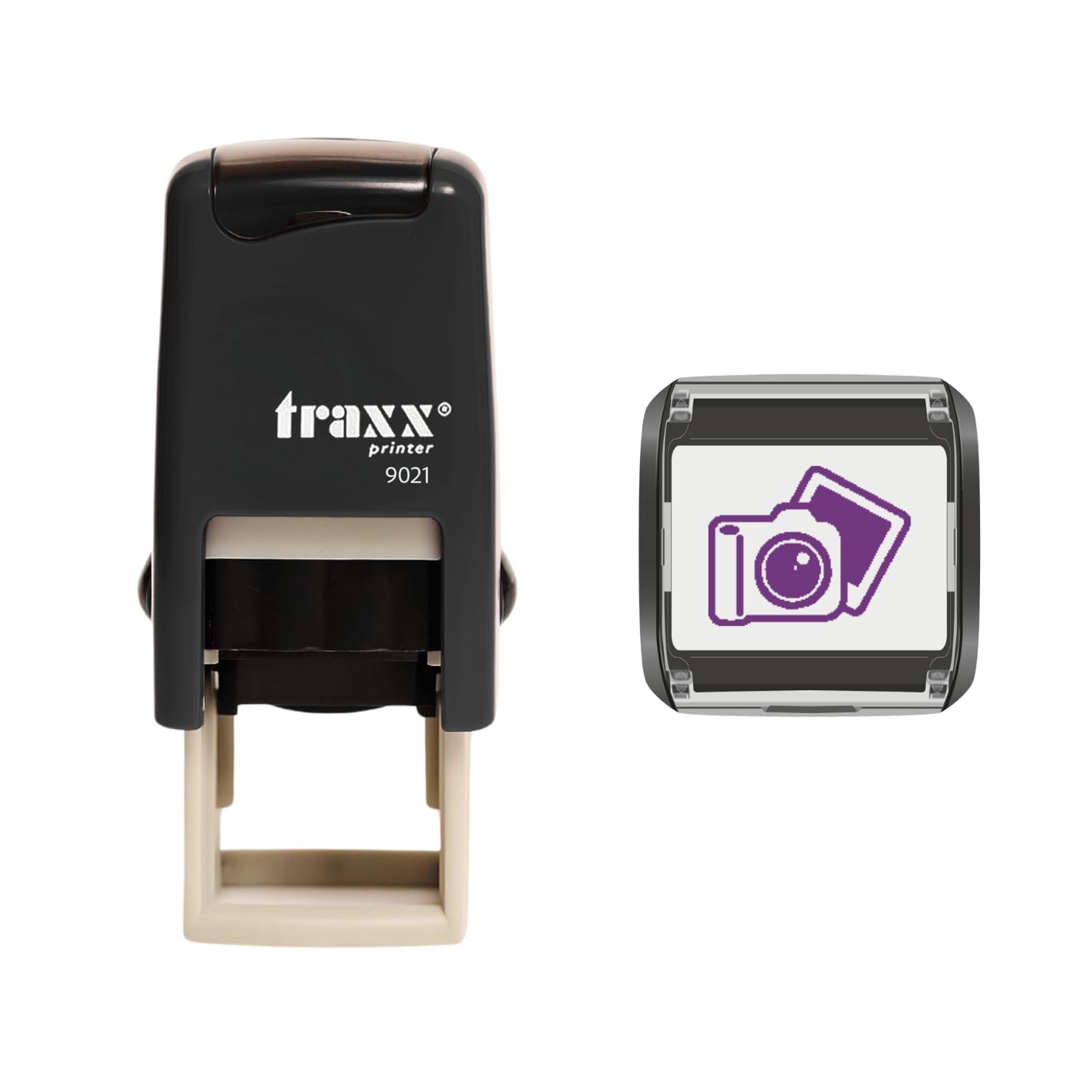 Traxx 9021 Loyalty Card Self Inking Rubber Stamp Photographers Photo Studio A Violet Camera & Photo Design — image 1