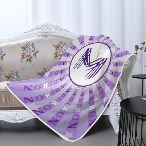 GoTussWO Custom Purple Star Stripes Name Circle lanket That Stays Cool All Night, Cooling Bedding for Hot Sleepers,30x40Inch