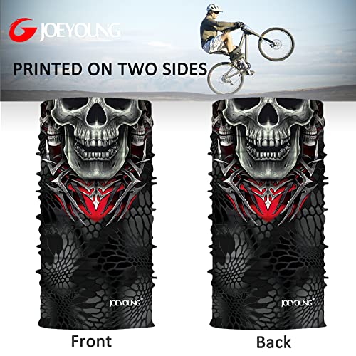 Image of JOEYOUNG Skull Face Mask UV Sun Dust Neck Gaiter Bandana Headwear Motorcycle