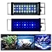 KZKR LED Aquarium Hood Lighting Fish Tank Light Blue and White Light 12-18 inch