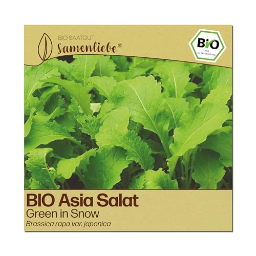 Samenliebe BIO Asia Salat Samen | Green in Snow - winterhart - samenfestes BIO Saatgut