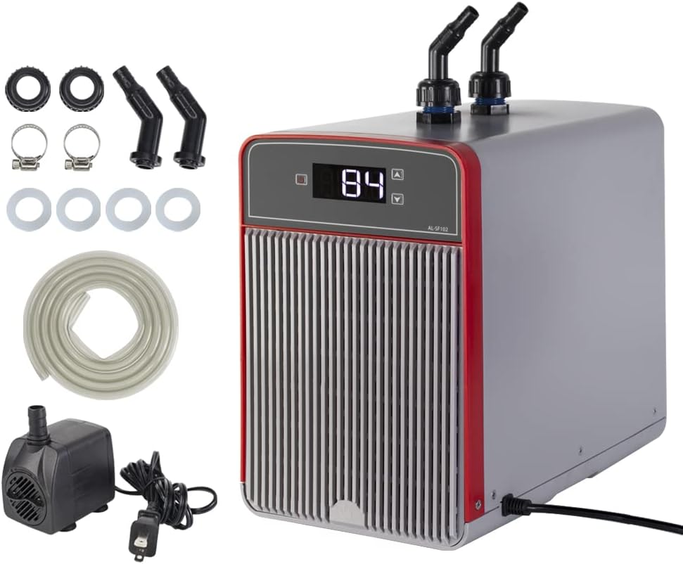 LABFENG Aquarium Chiller and included accessories