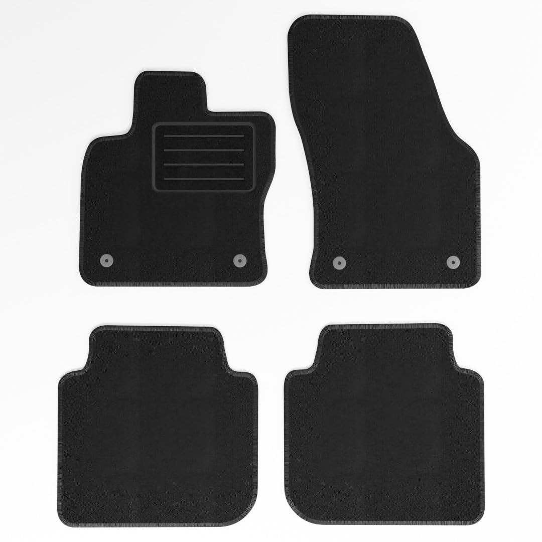 Mats4all Set di tappetini auto Compatibile con Skoda Kodiaq 2017-2024 | Antiscivolo | Con rinforzo | 4 pezzi | Tappetini per auto | Set di tappetini
