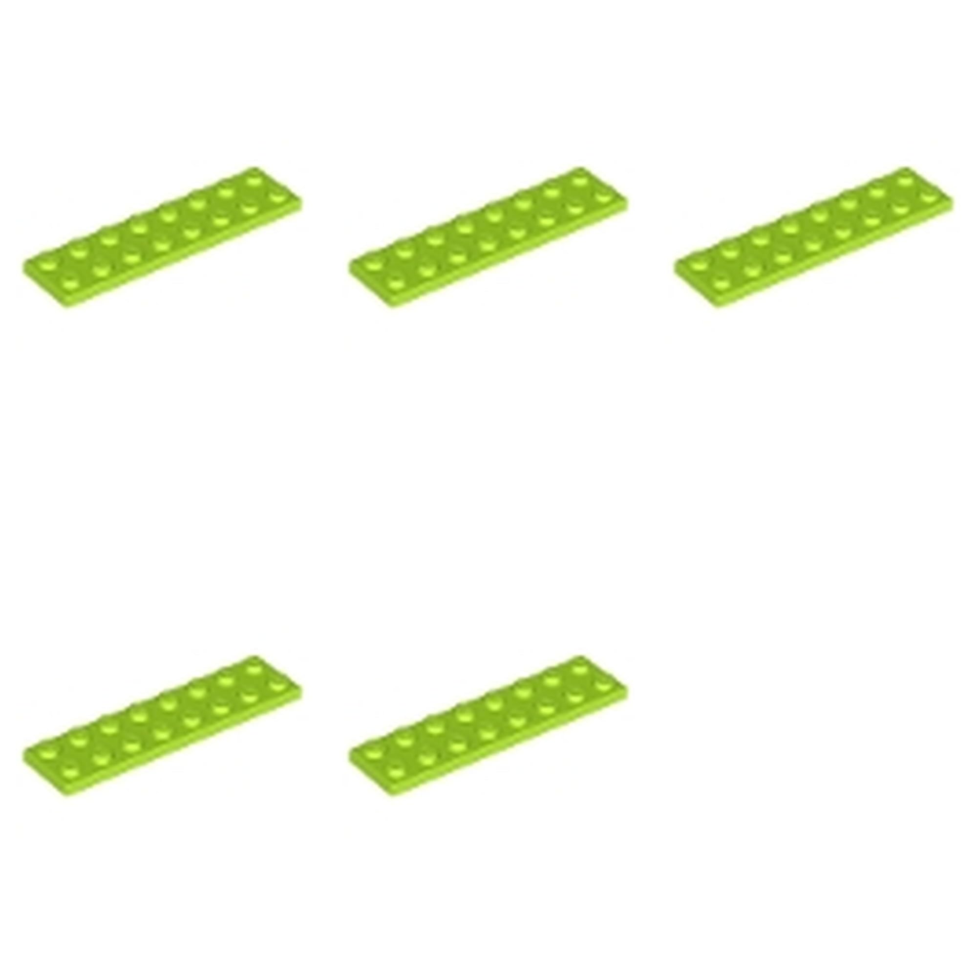 LEGO Plate 2 x 8, Part 3034 (Lime, 2, count) โ image 1