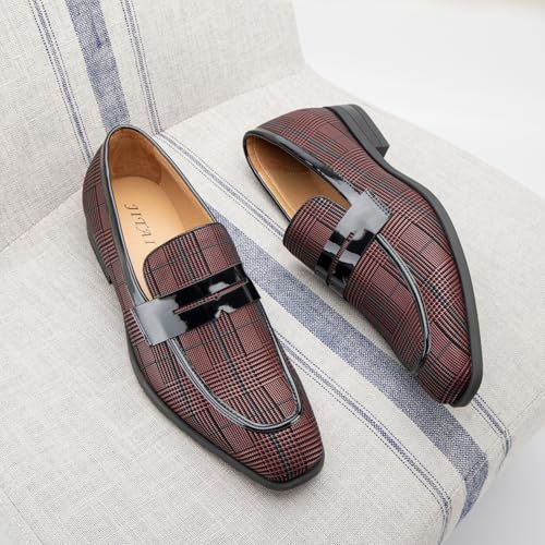 Image of JITAI Mens Velvet Loafers Dress Shoes Loafers for Men Tuxedo Suit Shoes
