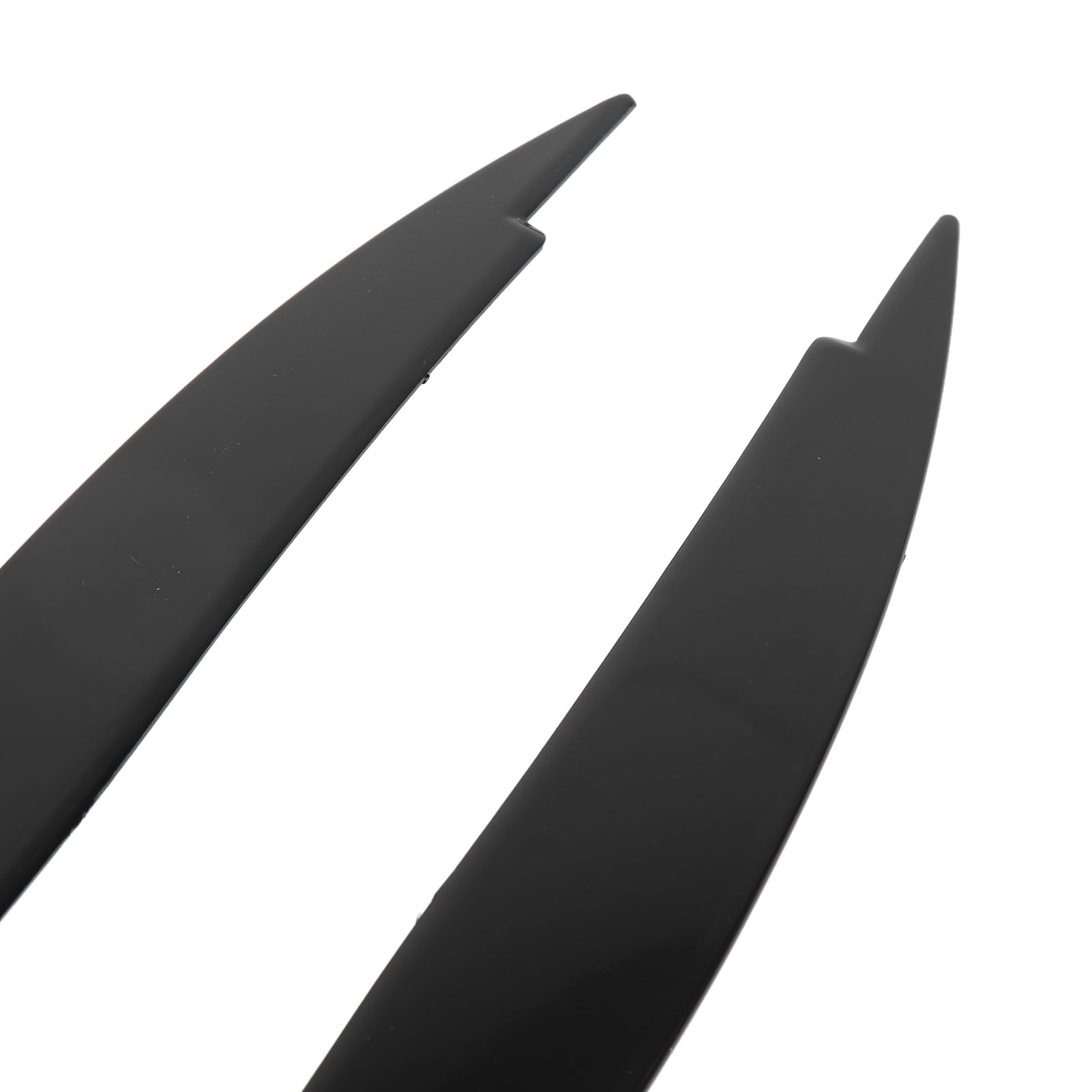 2 Pezzi Faro Sopracciglio Anteriore Sinistro Destro Copertura Palpebra Leggera per Serie 1 E81 E82 E87 E88 dal 2006 al 2013 (Nero Lucido)