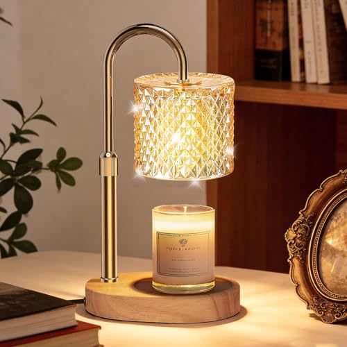 LENND Candle Warmer Lamp with Timer Dimmer Adjustable Height Candles Warmer for Birthday Gifts for Women Heat Lamp for New Home Decor Wax Warmer with 2 Bulbs Wax Melt Warmer for Jar Candles