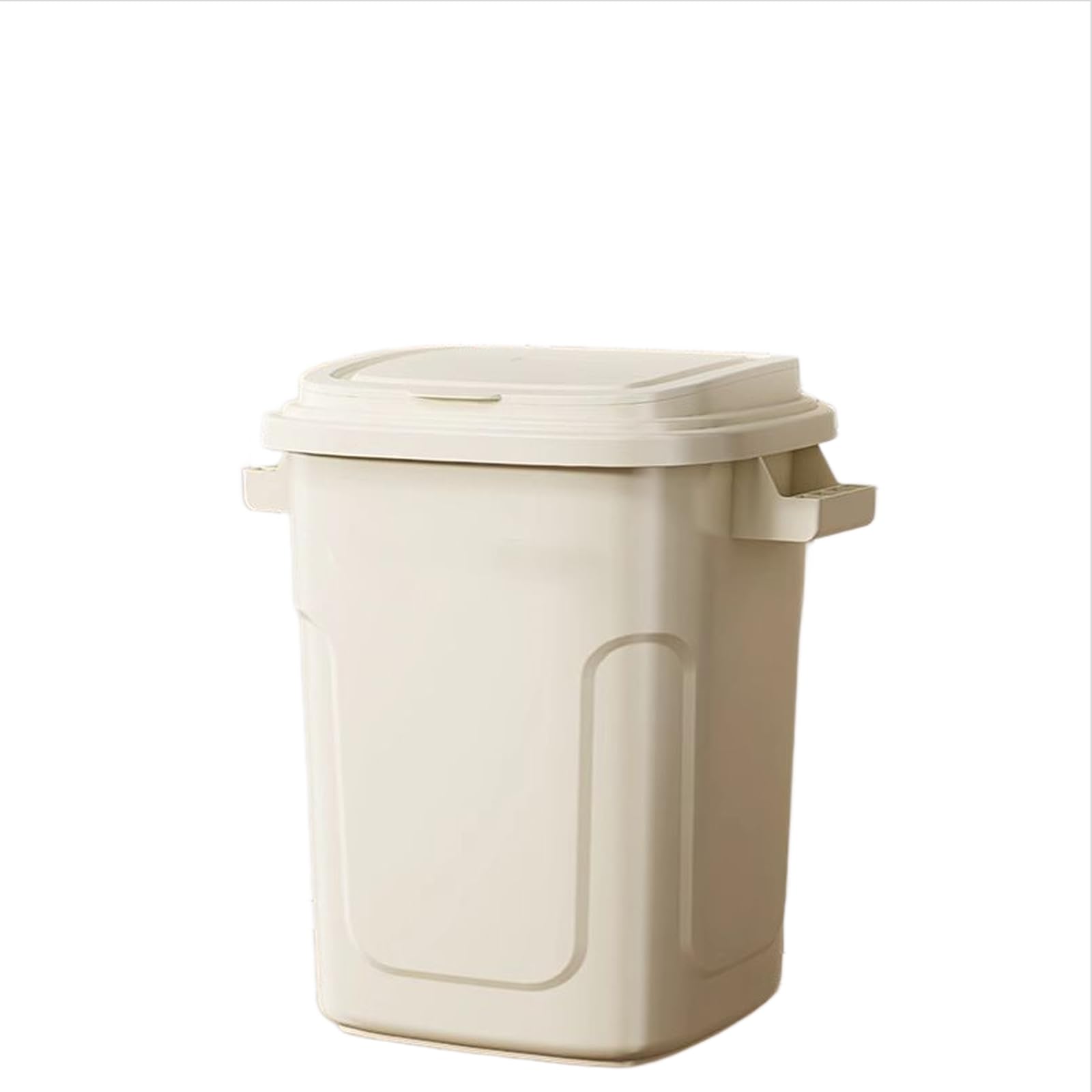 Genérico Nuevo cubo de basura de gran capacidad con tapa abatible, contenedor de plástico alto de 12 a 25 litros para cocina y uso comercial.