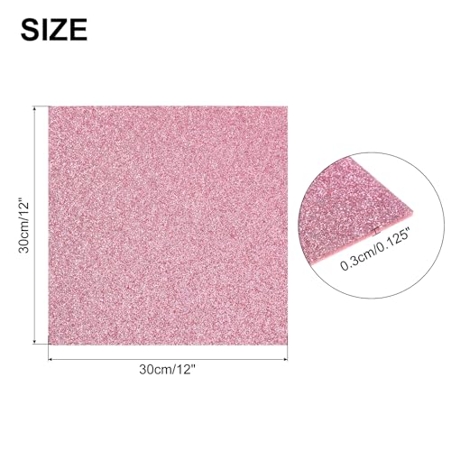 Image of MECCANIXITY 1Pcs Pink Glitter Acrylic Sheets 1 /8 inch Thickness 12 inch x 12 inch Glossy PMMA Fluorescent Plastic Sheets Extruded Translucent Blanks for DIY Art Crafting Laser Cutting & Engraving