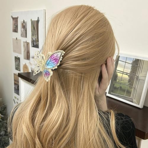 Pinza para cabello con diseño de mariposa y cristales miniatura 5