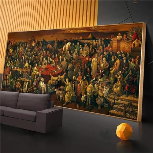 Toile de grande taille HOLEILUCK pour habiller un grand mur vide de salon 180cm