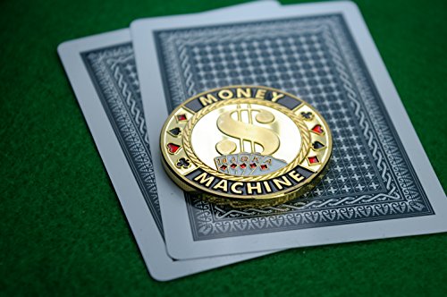 Fa. Wessel Pokerguard Poker Card Guard Money Machine echt vergoldet, Pokerzubehör