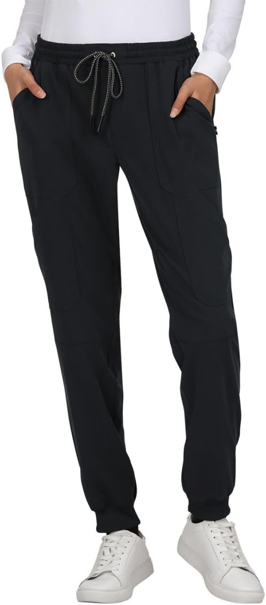 KOI Next Gen Women's 7 Pocket Good Vibe Jogger Scrub Pants with 4-Way Stretch and Elastic Waistband