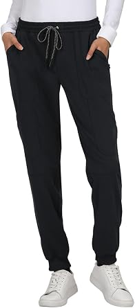 KOI Next Gen Women's 7 Pocket Good Vibe Jogger Scrub Pants with 4-Way Stretch and Elastic Waistband