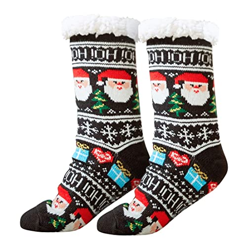 Wishstar Weihnachtssocken, Warme Socken Weihnachten, Kuschelsocken...