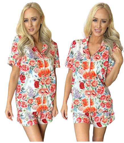 Pyjama de maternité 2 pièces : ensemble short doux à boutons pour femmes
