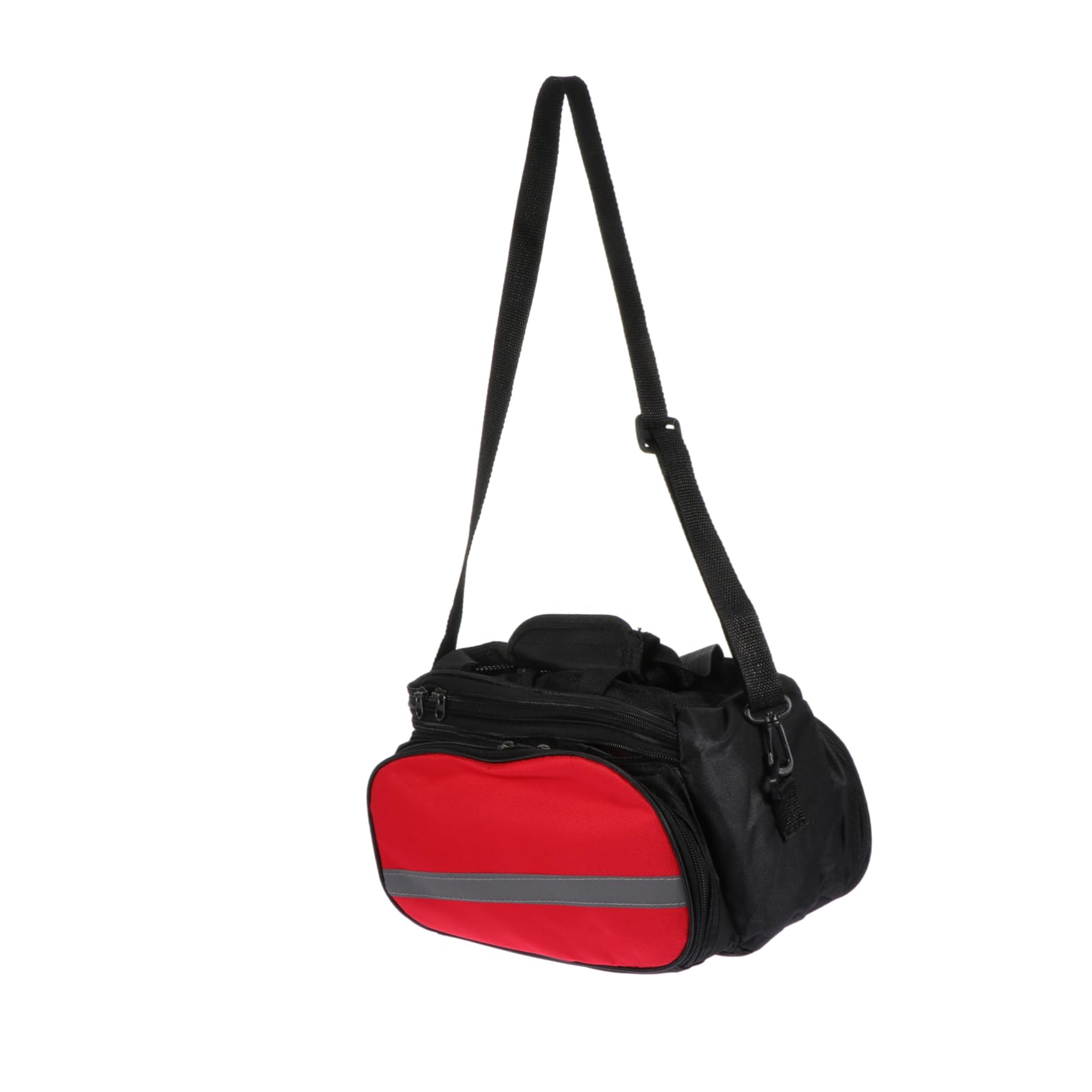 Borsa Portapacchi Posteriore per Bicicletta, Grande Capacità in Oxford | Tracolla Riflettente, Struttura, Rosso, per Trasporto Merci e Uso Quotidiano su Bici