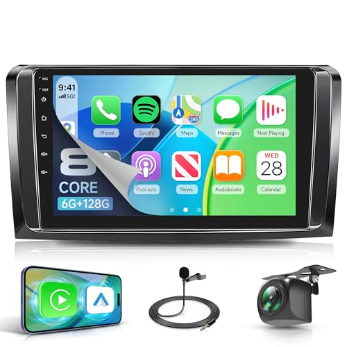 🚘【Senza fili/Cavo Carplay & Senza fili/Cavo Android Auto】 L'autoradio per Mercedes X164 può scegliere una connessione cablata o wireless a Carplay o Android Auto, connettersi a un telefono cellulare IOS, accedere alla rubrica del cellulare, alle e-mail, alle notifiche, alla navigazione su mappa, alla musica, ai video e ad altre informazioni ed eseguire comandi vocali. Android Auto può utilizzare il telefono Android dell'utente, accedere alla rubrica del cellulare, alla musica, ecc.