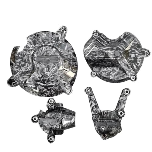 Protection stator moteur moto anti-choc look carbone