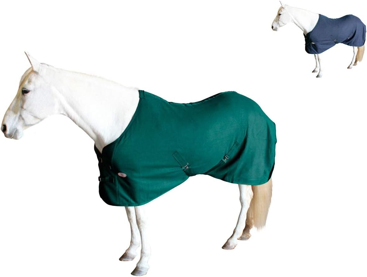 Horse Turnout Blanket, Winter Windproof Fleece Horse Carpet, Warm Horse Care Rug, Belly Wrap Horse Clothing (Navy Blue 81) (Hunter Green 84)