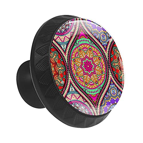 Bouton de meuble Mandala 35 mm rétro pour commode et chambre chic
