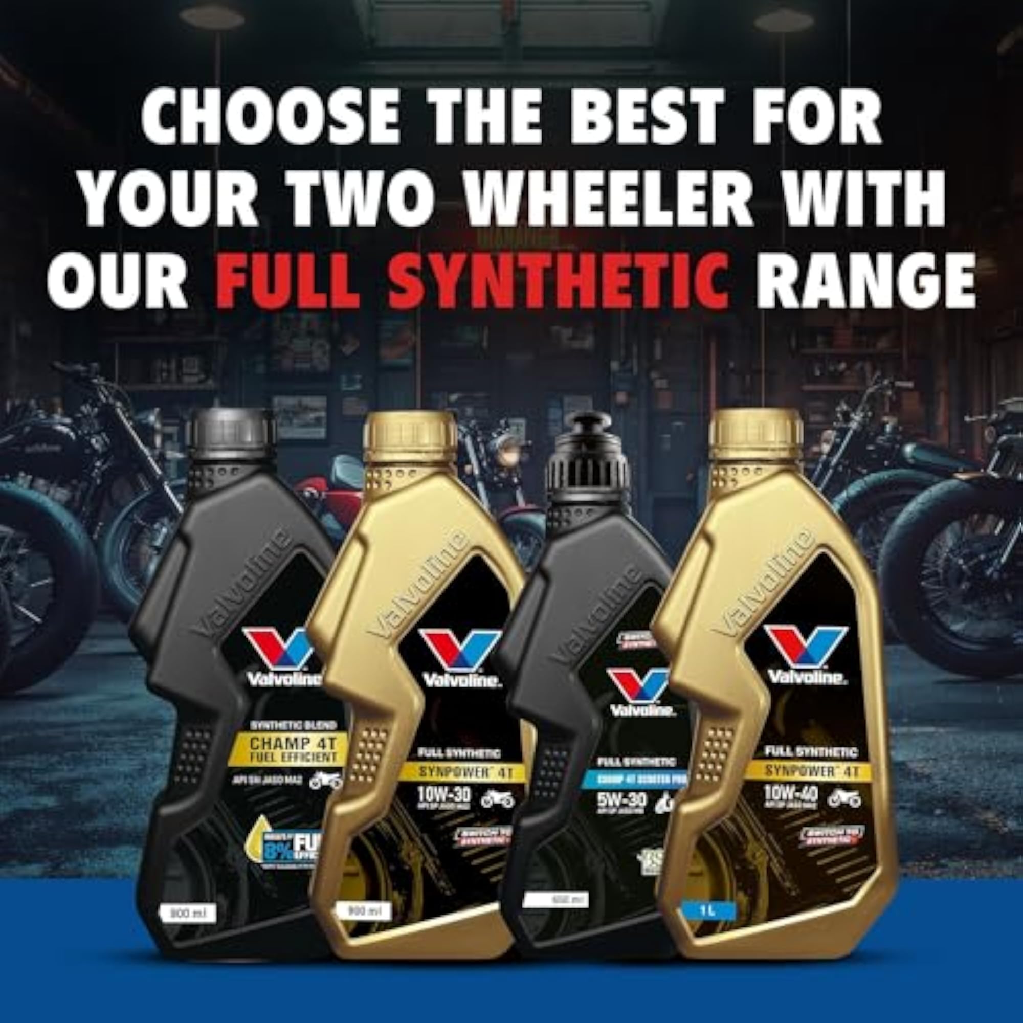 Champ 4T Fuel Efficient 10W30 Engine Oil, 1L for 125cc Bikes