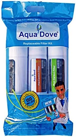 AQUA DOVE Inline Filter Set Quick Fit Push In for All Water Purifier - Pack of 1 | Food-Grade Plastic Construction & 5-Micron PP Net For Improved Water Quality | for Kitchen, Blue