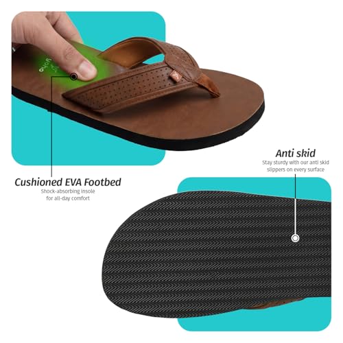 Image of YOHO Bubbles Men Ortho slippers | Soft comfortable and stylish flip flop slippers for Men in exciting colors |Lightweight | Anti Skid | Daily Use Chappal