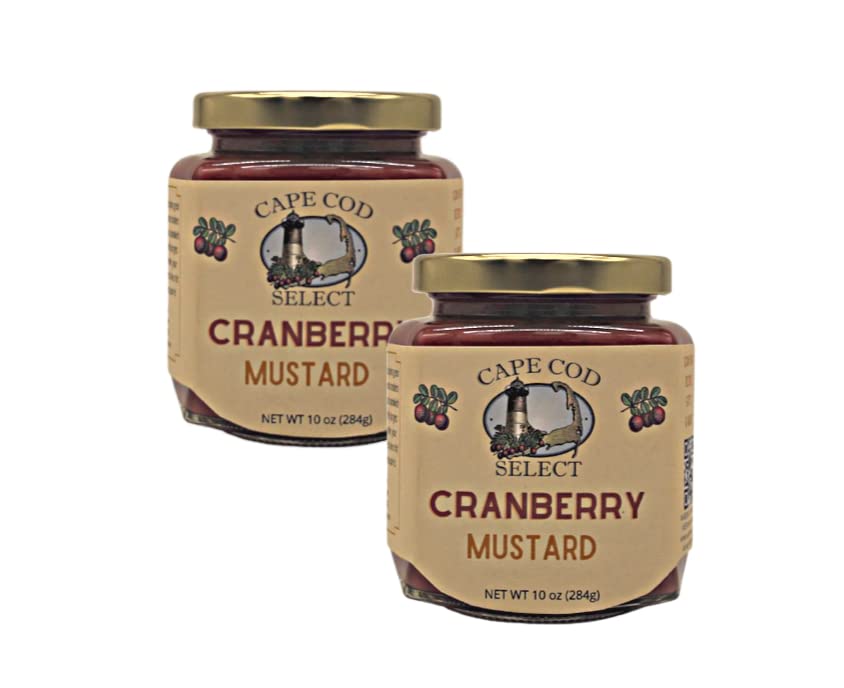 Cape Cod SelectPremium Cranberry Mustard 2pk gift set, mustard, spread, dip, charcuterie spread
