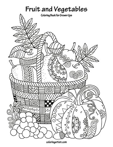 Fruit and Vegetables Coloring Book for Grown-Ups 1