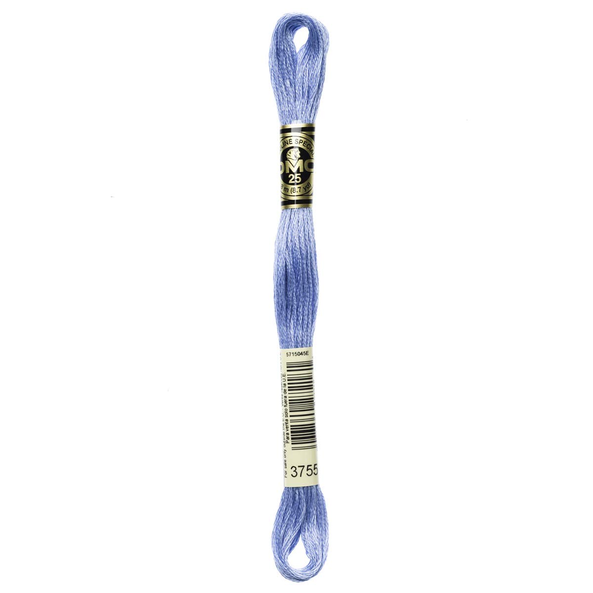DMC Embroidery Floss Mouline Stranded Cotton Thread for Hand Embroidery and Sewing - Colour No: 3755-5 x 8m Skeins โ image 1
