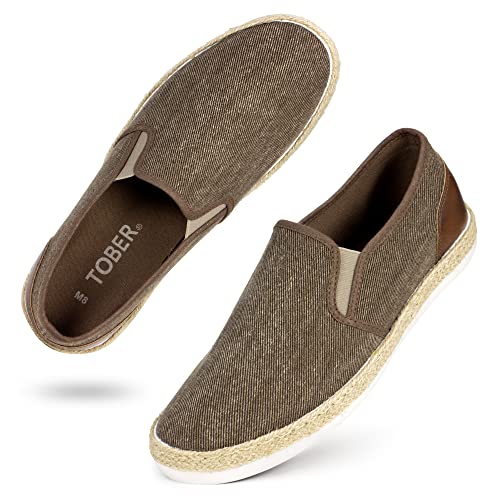 TOBER Men's Casual Slip-on Loafers Boat Shoes Non-Slip Walking Shoes Fashion Sneakers for Men Leisure Lightweight Comfortable2
