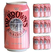 Dr Browns Diet Black Cherry Soda - Smooth, Refreshing, Crisp Cherry Flavors - 12, 12oz Cans