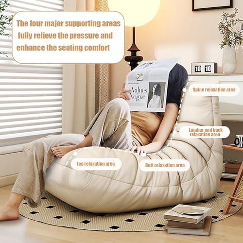Fucxeoy Togo Kaminsessel, Ecksitzsäcke, Bequemes Lazy-Bodensofa, Loungesessel-Sofa Aus Schaumstoff Mit Ergonomischem Design, Für Wohnzimmer, Schlafzimmer, Wohnheim, Salon, Büro