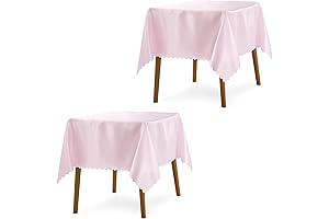 P Pothuiny 2 Pack Light Pink Satin Tablecloth: A vibrant touch for your special occasions