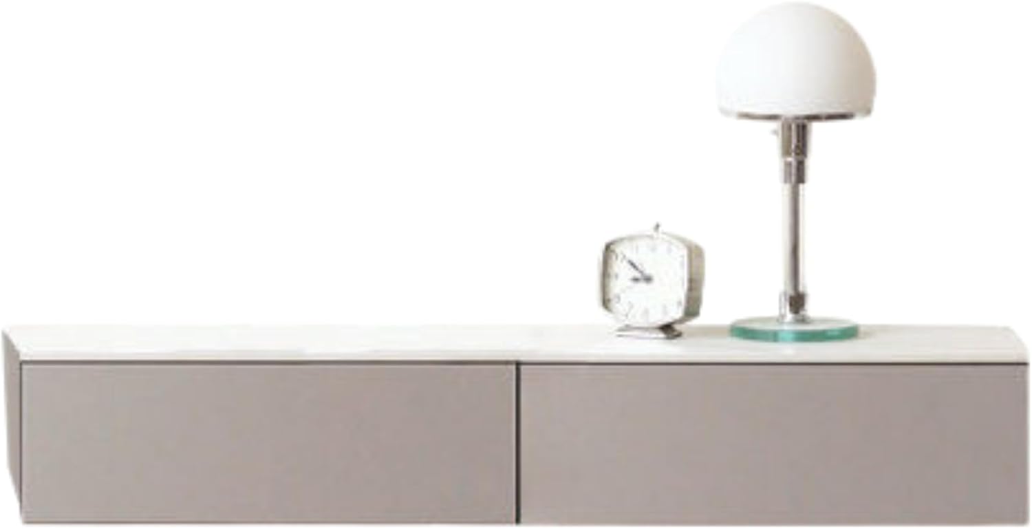 GVAwood Tulipwood Wall-Mounted Suspended Splicing TV Cabinet. 47.2x11.8x8.2 inch / 120x30x21 cm/Gray Color/Slate TV Cabinet (Right)