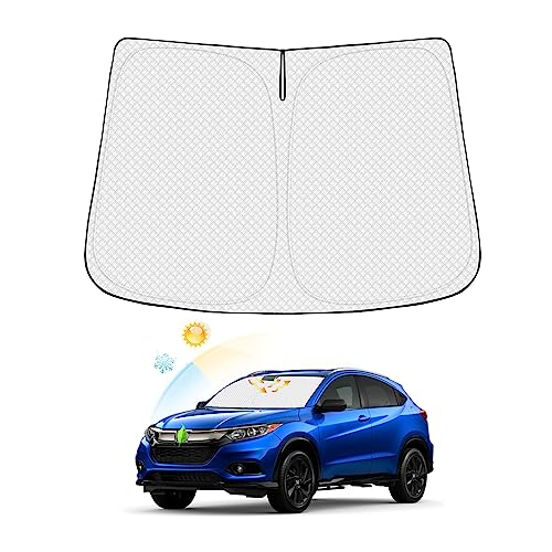 Image of Canvcle Windshield Sun Shade for Honda HR-V 2016-2022 HRV Accessories Thicken 6-Layer Foldable Front Window Sunshade Cover Sun Visor Protector Block UV Rays Keep Vehicle Cool