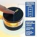 PKINGLAKE Battery Operated Amber/White Beacon Strobe Light w/Magnetic Base, Portable USB-C Rechargeable Mini Roof Top LED Warning Emergency Flashing Lights for Trucks, Vehicles, Car, Tractor 1-Pcs