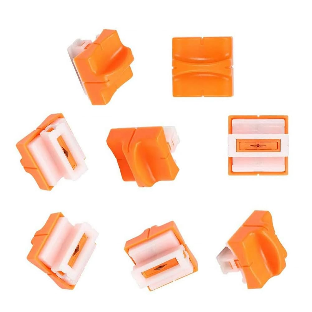 8PCS Paper Trimmer Replacement Blades Titanium Alloy Paper Cutting Slicer Blades with Safety Protection A4 A5 Paper Cutte for Office Workers, Crafters & Hobbyists