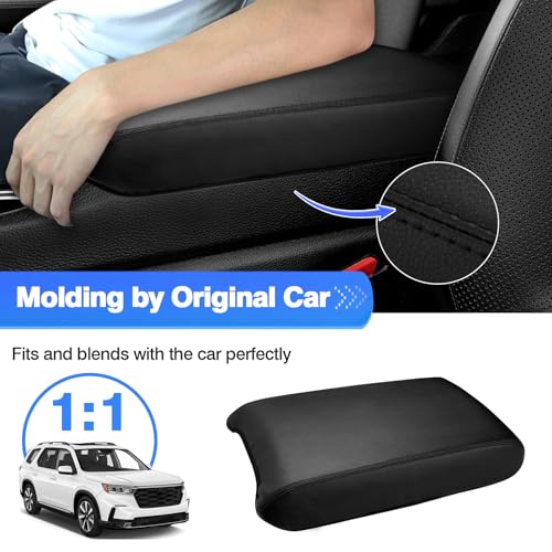 Image of Autorder Center Console Cover for 2023-2025 2026 Honda Pilot /2024-2026 Ridgeline Passport Accessories Armrest Cover Anti-Scratch Middle Console Pad Leather Armrest Protector
