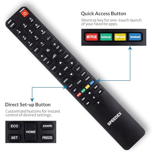 Image of SPEEDEX 32 inches Frameless HD Ready Smart LED TV, Black Stand