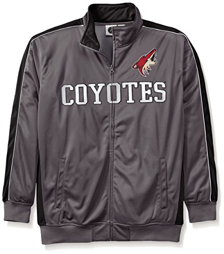Profile Big & Tall Men's NHL Team Reflective Track Jacket, Charcoal/Black, 3X/Tall
