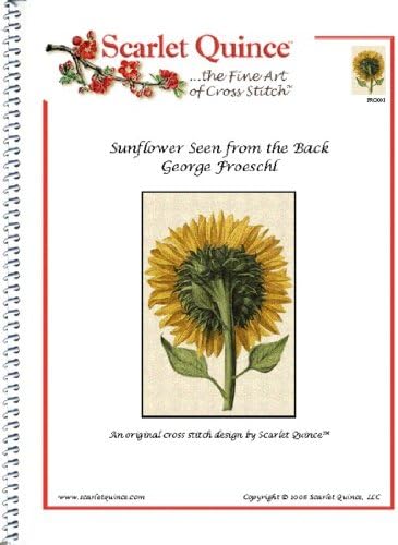 Scarlet Quince FRO001 Girasol visto desde atrás por Daniel Froeschl - Tabla de punto de cruz, símbolos de tamaño regular