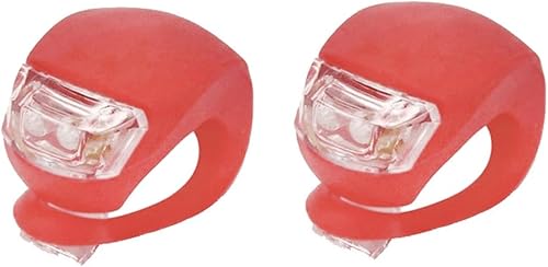 Miniatura 3 de Generic Lámpara de ciclo de luz LED de silicona 2PCS - Faros delanteros y traseros de bicicleta y luces traseras - Impermeable - NegroRojo, Circonio