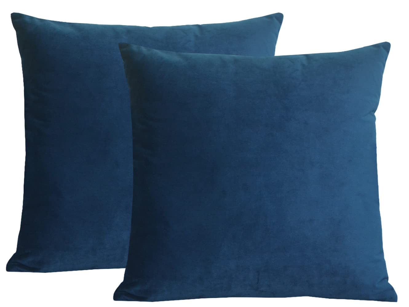 Lutanky Velvet Cushion Covers 60 x 60 cm Navy Blue Decorative Square Throw Pillow Cases (Pack of 2) Soft Large Pillow Covers for Sofa Bedroom Couch 24 x 24 Inch
