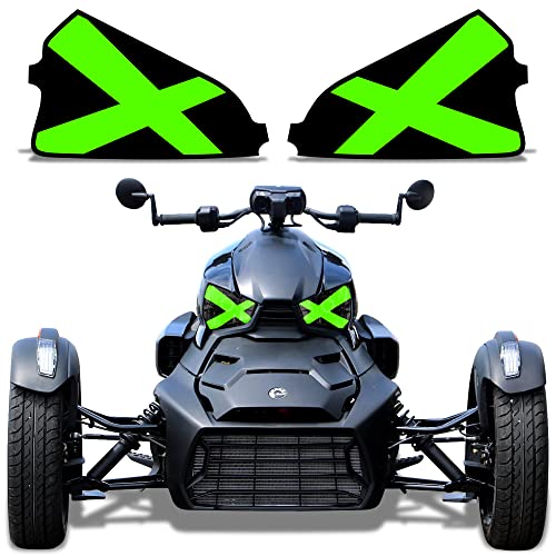 AMR Racing Roadster Headlight Eye Graphics Decal Cover Compatible with Can-Am Ryker 2019-2022 - Lights Out Green