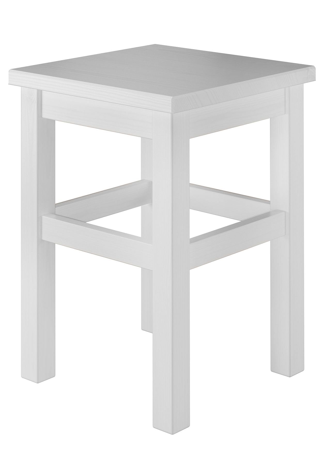 Erst-Holz Tabouret en Bois Massif sans Dossier en pin Massif Naturel ou Blanc V-90.71-41pin Blanc