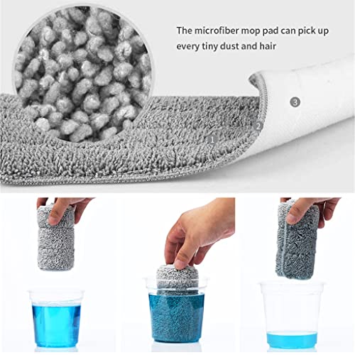 Recharge compatible squeeze flat mop et tampon microfibre réutilisable - 7